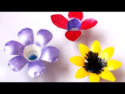 How To Make Pretty Plastic Bottle Flowers - DIY Crafts Tutorial - Guidecentral