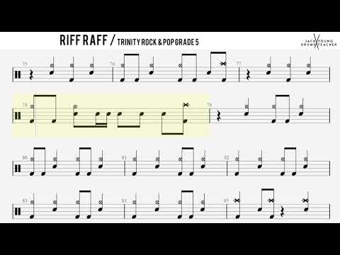 How to Play Riff Raff - Trinity Rock & Pop Drums Grade  5
