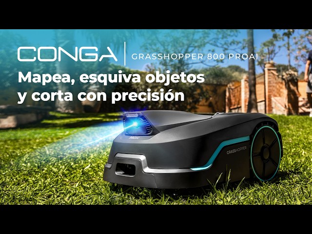 Robot relvador Cecotec Conga GrassHopper 600 ProAI 800 m² App video