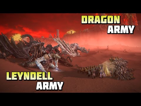 All Dragon Army Vs Leyndell Army - Fire And Blood Battle From House Of The Dragons - Elden Ring
