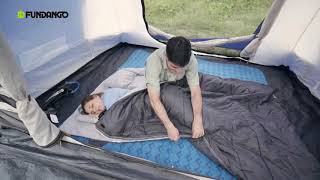 FUNDANGO 3-in-1 Queen Size Double Sleeping Bag with 2 Pillows for Adult, 2 Person, Couple, F Reviews