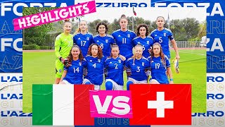 Highlights: Italia-Svizzera 0-0 | Under 19 Femminile | Campionato Europeo UEFA - 2 Round