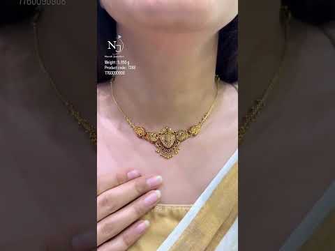 very beautiful and lightweight gold can do barunda pattern design necklace start from only 5 grams