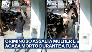 Assaltante não esperava encontrar policiais na fuga e morre