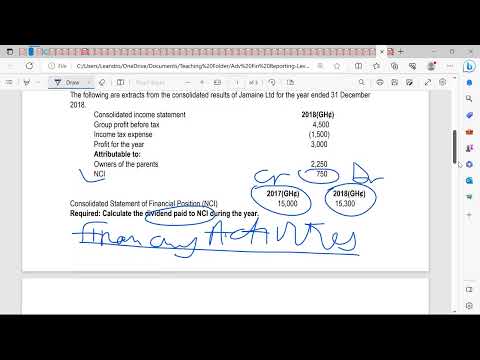 Consolidated Statement of Cash Flow Tutorial Q5 and Q6