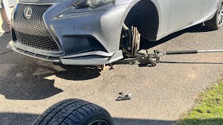 Replacing a wheel speed sensor (front left) on a Lexus IS 300