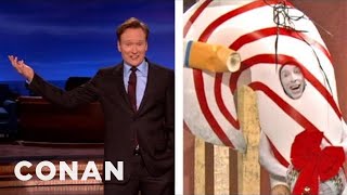 CONAN Monologue &amp; The Return Of Minty The Candy Cane - CONAN on TBS
