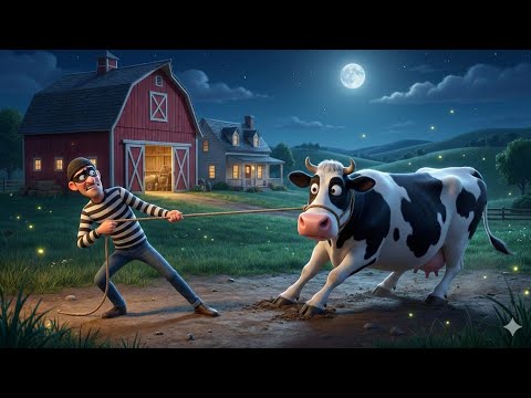 The Great Cow Heist: Thief vs. Farm Animals! 🐄🥷