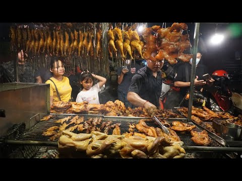 Tola Grill Meat & Testy @Phsa Kandal - Yummy Various Street Food Type For Dinner in Town