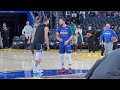 STEPH CURRY KLAY THOMPSON S REUNITE DURING WARMUP BEFORE TONIGHTS CHRISTMAS DAY GAME AT CHASE CENT