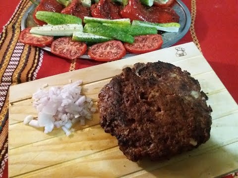 MEMORIES OF MACEDONIA ~ GURMANSKA / GURMAN PLJESKAVIÇA (Bacon & Cheese Stuffed Gourmet Burger)