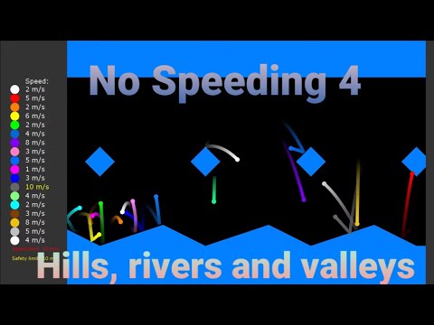 No Speeding 4 - Hills, rivers and valleys - Survival Marble Race in Algodoo