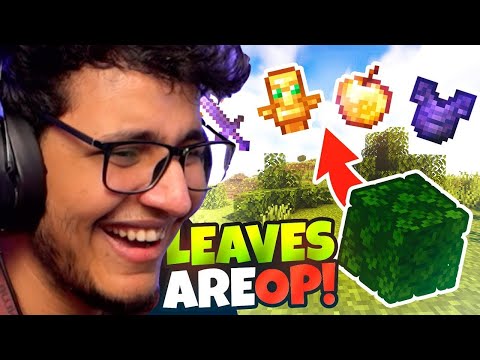 Minecraft But Leaves Drop OP Items