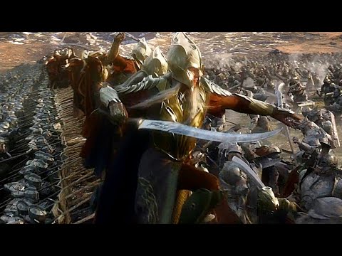 Dwarves and Elves Team Up against Orcs (The Hobbit 2013)