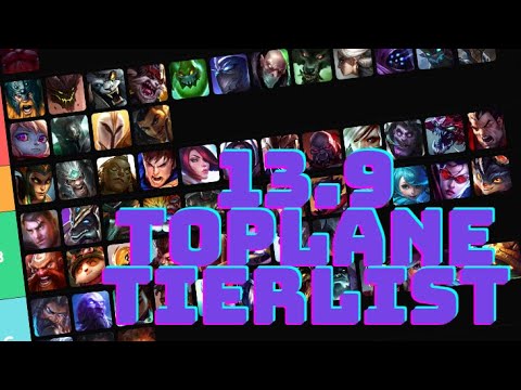 PATCH 13.9 TOPLANE TIERLIST (LEAGUE OF LEGENDS)