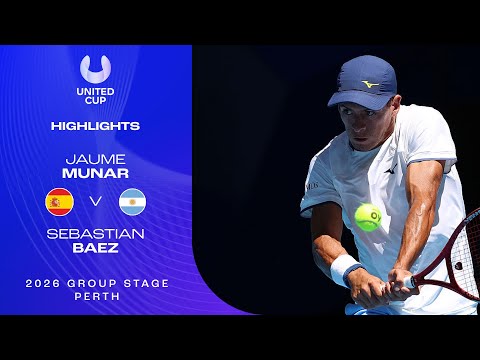 Jaume Munar v Sebastian Baez Highlights | United Cup 2026 Group A