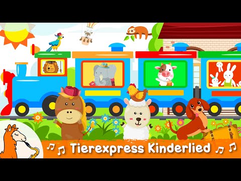 Zug Kinderlied - Tierexpress | Eisenbahn Lied für Kinder mit vielen lustigen Tieren