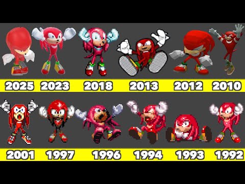 Evolution of Knuckles Death and Game Over Graphics In SEGA and Nintendo Games (1991-2025)