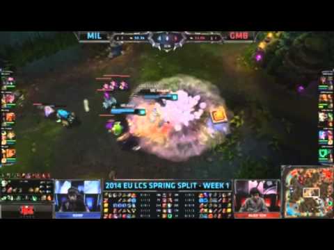 Gambit Gaming vs Millenium Highlights LCS EU Spring 2014 (Обзор матча)