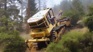 Skillful Excavator Operators are Building Roads on a Steep Mountain!