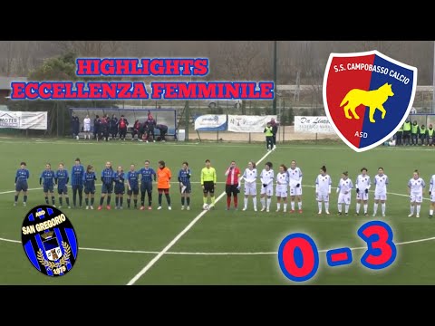 HIGHLIGHTS ECCELLENZA FEMMINILE, SAN GREGORIO 0-3 S.S. CAMPOBASSO CALCIO