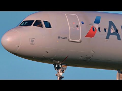 4K 🤩 Smooth Landing A321 in heavy crosswind #pilot #planespotting #closeup