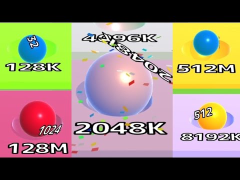 2048 | Ball Run Infinity UPDATED [[ 💃 DANCING BALLS ]] all levels iOS gameplay #cutiepie22yt