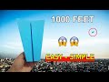 1000 FEET ️ How To Make A Paper Airplane That Flies Far 1000 Feet Step By Step Paper Airplane Easy