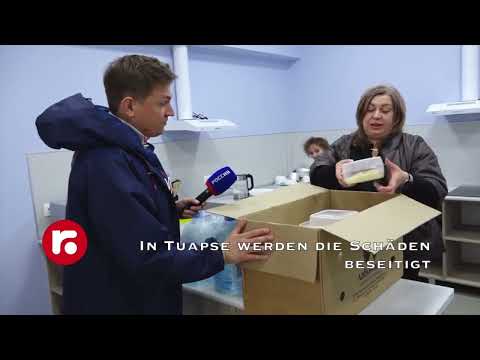 In Tuapse werden die Schäden beseitigt