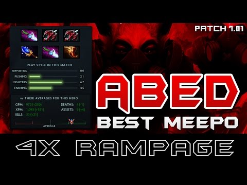 Abed Meepo [Dota 2 7.01]  4x Rampage