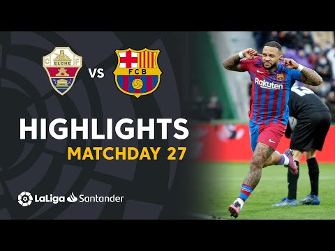 Highlights Elche CF vs FC Barcelona (1-2)