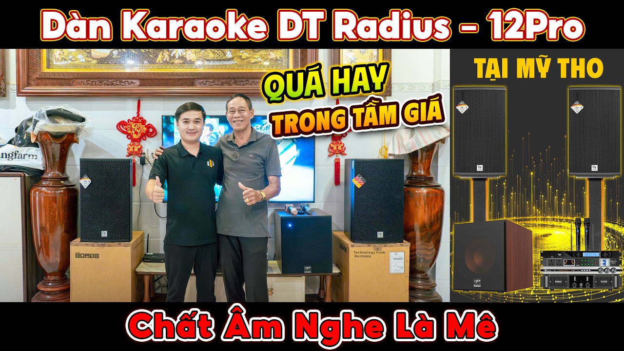 Video sản phẩm Dàn karaoke DT TT480: (DT Radius-12Pro, Vatasa T500, Vatasa V6 Pro, Vatasa VA-2600, Paramax Sub-E30, Vatasa P9 Luxury)