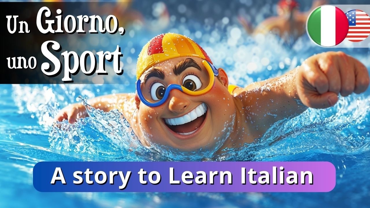 START LEARNING Italian with an Easy Story (One day, one sport)