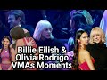 Billie Eilish Olivia Rodrigo MTV VMAs 2021 Moments Cheering Each Other