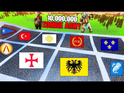 10,000,000 Zombie Invasion VS Every MEDIEVAL ARMY in UEBS 2! (Ultimate Epic Battle Simulator 2)
