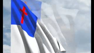 Bandera Cristiana flameando