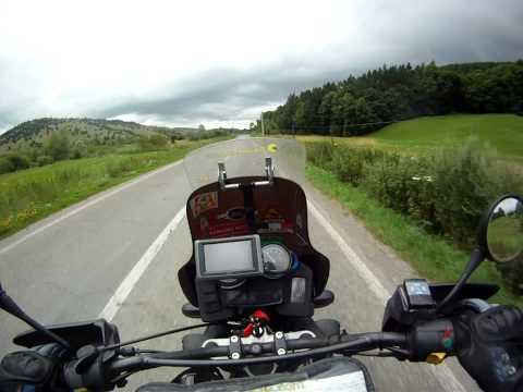 Motorcycling Romania Transylvania Carpathian Mountains DN11B Cozmeni Sanzieni (2/2)