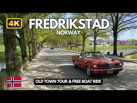Fredrikstad Norway 🌷 Beautiful Historical Old Town ☀️ FREE Boat Ride 🚢 Close to Sweden Walking 4K