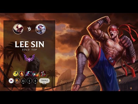 Lee Sin Top vs Fiora - KR Master Patch 12.17