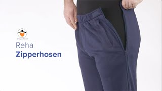 Wie funktionieren Reha Hosen mit seitlichem Zipper