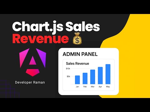 Chart.js Sales Revenue Chart in Angular Admin Panel