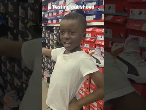 Benjamin testing out some new shoes