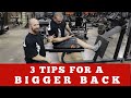 J3 University | Top 3 Tips for a Bigger Back