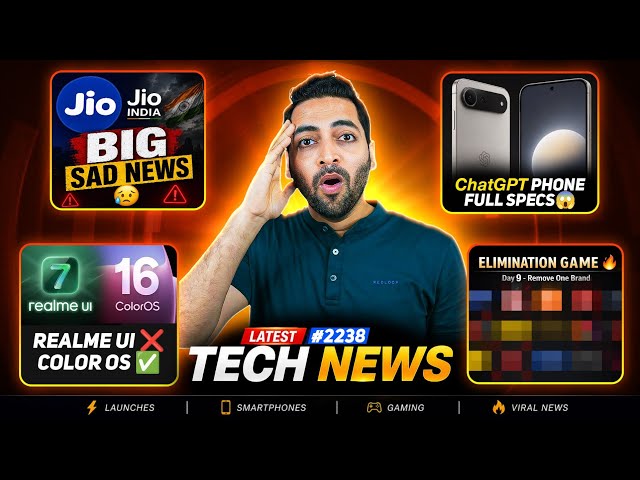 Jio Sad News????,realme With ColorOS????,ChatGPT Phone Specs????,iPhone 20 6000 mAh????,100MP Selfie????