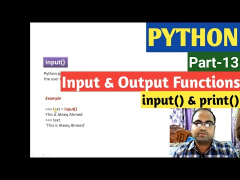Python Part 13 Input Output Functions