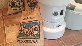 Wheat Berry Grinding - we used this flour to make home made tortillas.