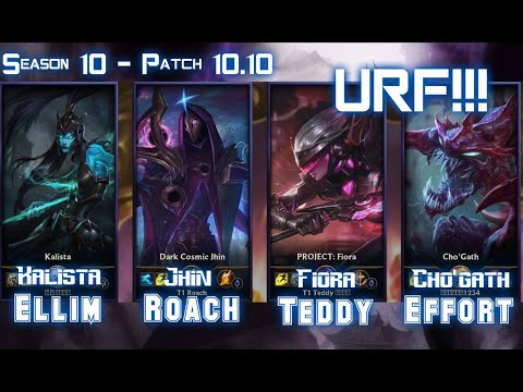 Effort, Teddy, Ellim & Roach playing URF (Same Team) - Patch 10.10 KR