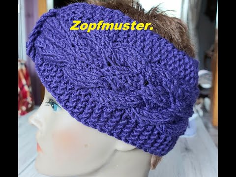 753*Zopfmuster in Reihen oder Runden stricken*Stricken mit einer Skizze*Tutorial* Handarbeit*