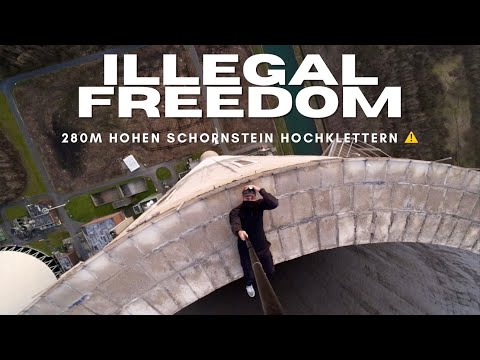 Adrenalin pur auf aktivem Gelände! Wir Klettern bei Nacht auf einem 284 Meter Schornstein!