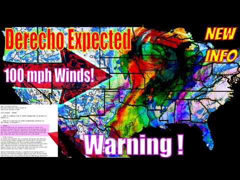 Warning!🔴Potential Derecho 80-100 Mph Winds Expected From NWS!